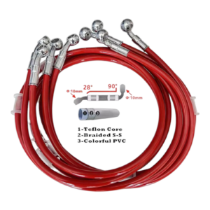 1 TUBO FRENO IDRAULICO LUNGHEZZA  120 CM/  CROMATURA 10MM PER MOTO UNIVERSALE