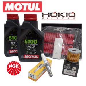 KIT TAGLIANDO  BURGMAN 400 2007-2008-2009 AL 2016,FITRO ARIA,CANDELE,OLIO MOTUL