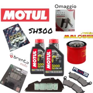 KIT TAGLIANDO HONDA SH300  2007-2008-2009-2010-2011 FILTRO MALOSSI PASTIGLIE OLIO