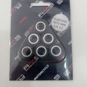 KIT RULLI VARIATORE PER PIAGGIO VESPA ET4 50 2000-20057, 6 PEZZI   19X15,5 6 PEZZI 5,3 GRAMMI CODICE 100450530
