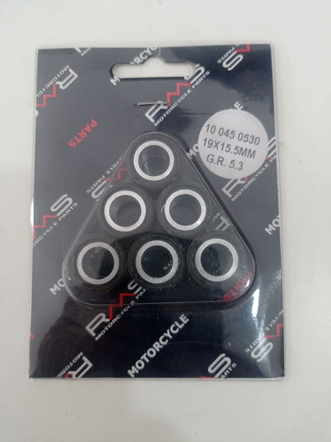 KIT RULLI VARIATORE PER PIAGGIO VESPA ET4 50 2000-20057, 6 PEZZI 19X15,5 6 PEZZI 5,3 GRAMMI CODICE 100450530 - immagine 3