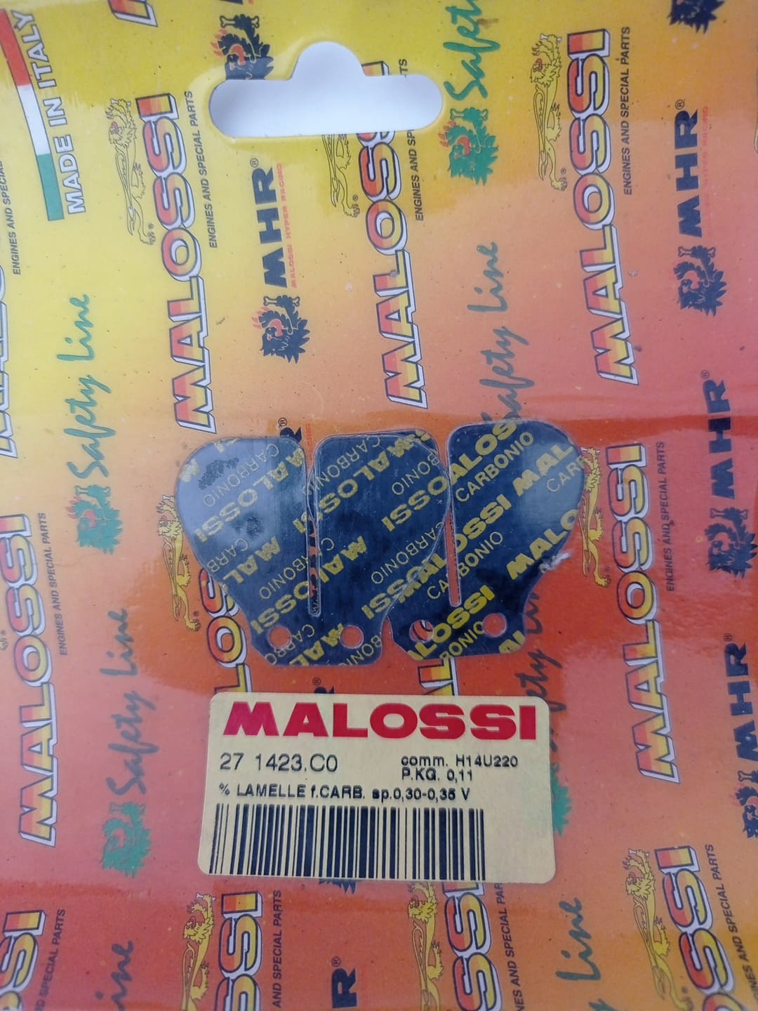 LAMELLE IN CARBONIO MALOSSI PER Kymco DJ-X 50 AIR 2T 1991-1992 spessore 0,30-0,35 Honda Vision NE CODICE 271423C0 - immagine 4