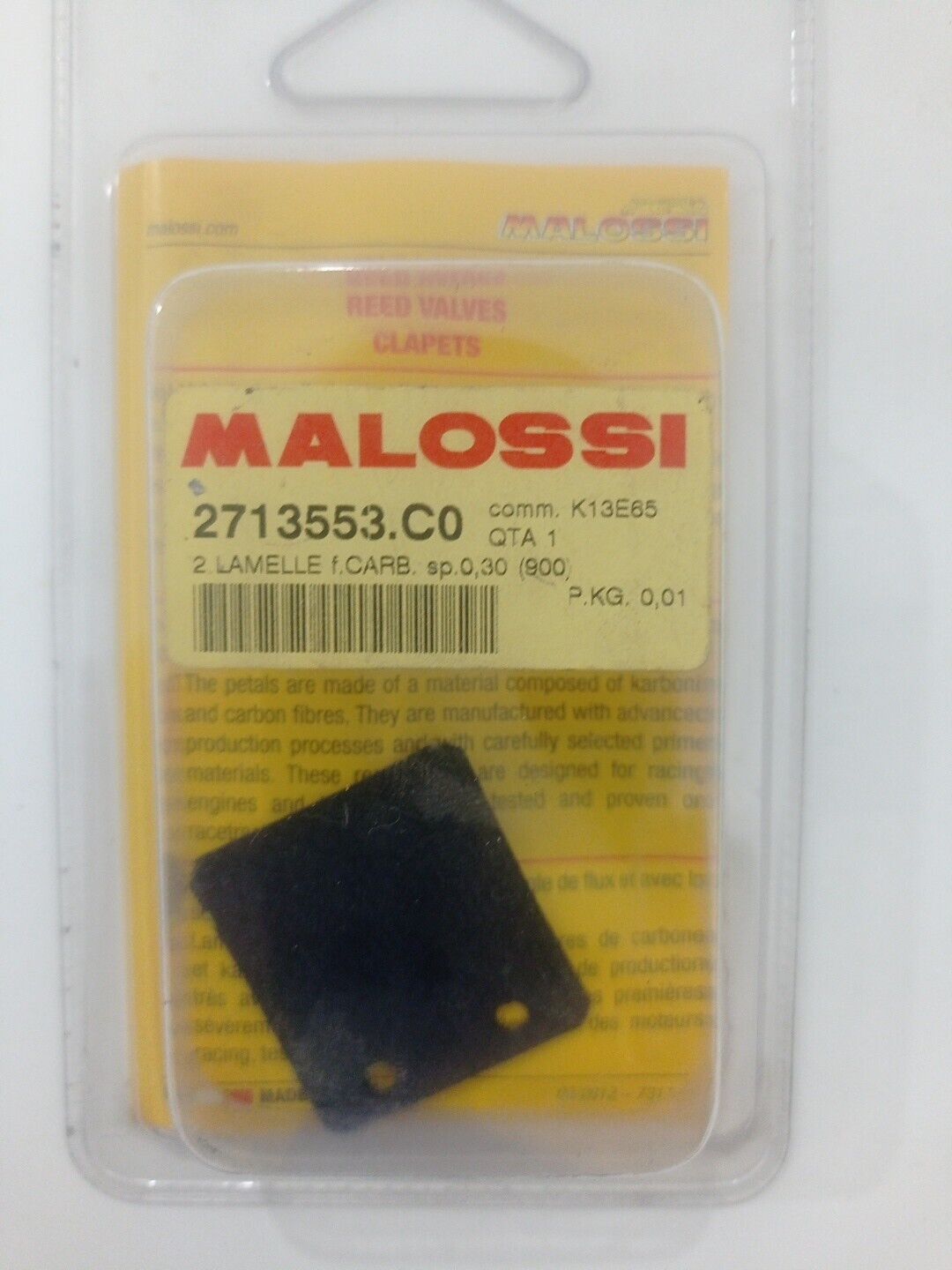 LAMELLE MALOSSI MINI MOTO-POCKETBIKE MINI MOTO 50 2T (POLINI ARIA) 2713553.C0
