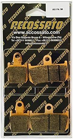 PASTIGLIE FRENO ANTERIORI ACCOSSATO PER YAMAHA R1 (4 PASTIGLIE) 07-14 - MESCOLA EV2 SINTERIZZATA PISTA AGPA36EV2