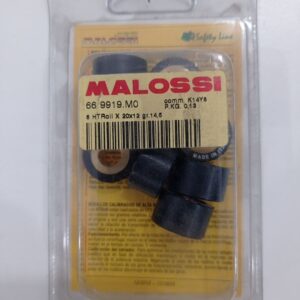 KIT RULLI MALOSSI  VARIATORE PER APRILIA LEONARDO 300 4T LC  PER  VARIATORE ORIGINALE  20X12 GR.14,5g CODICE 66 9919.M0