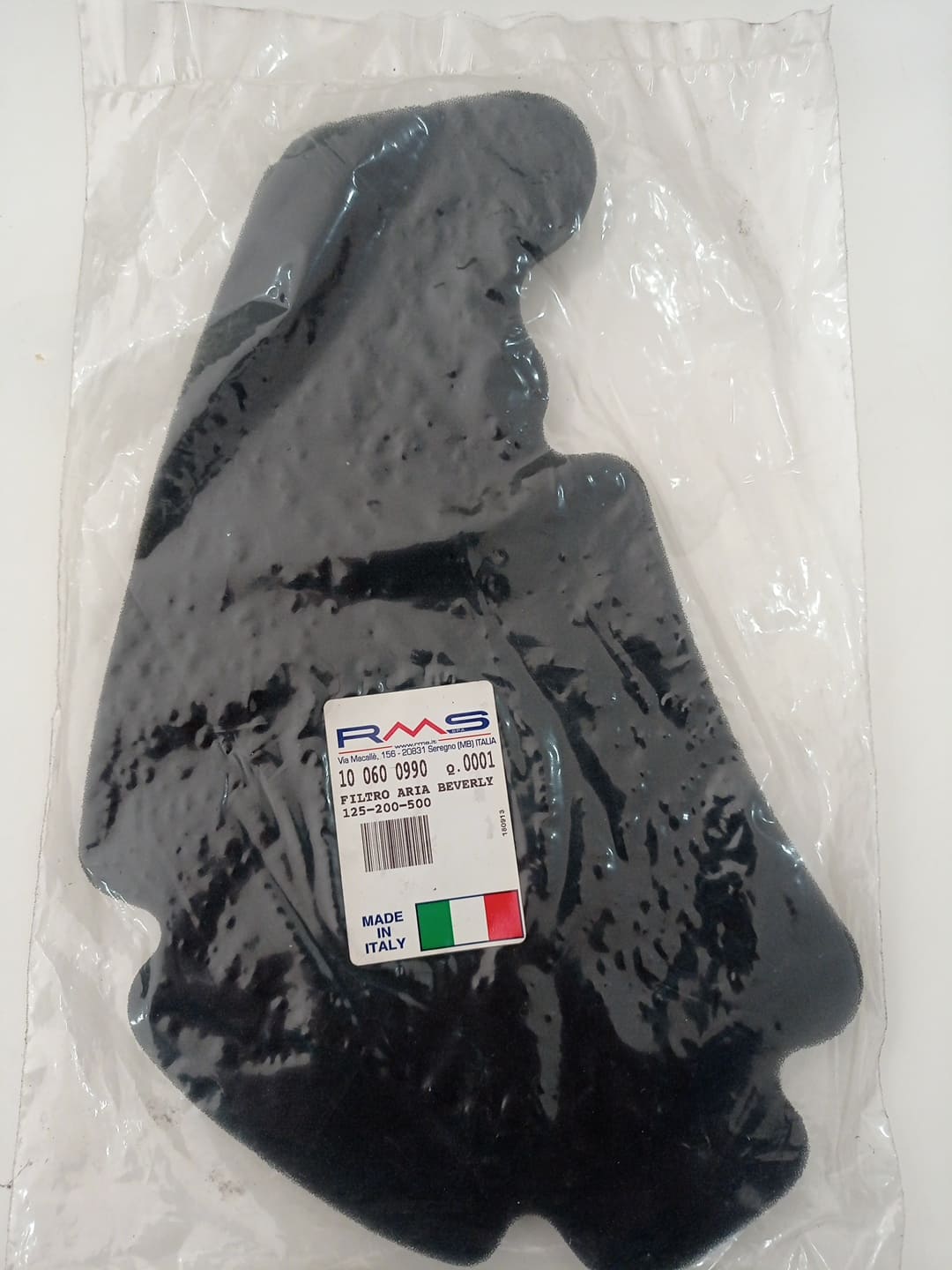 SPUGNA FILTRO ARIA PIAGGIO BEVERLY 125 ie 4T LC euro 3 (QUASAR) 100600990