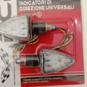 Coppia indicatori di direzione frecce  universali omologati per moto a LED BCR 40412025