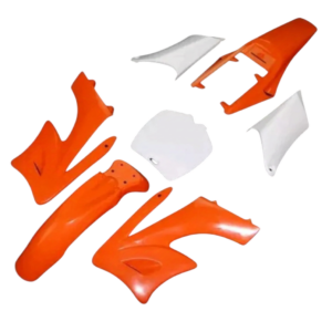 kit carene complete mini moto cross cinese 47/49 cc arancione bianco orion apollo