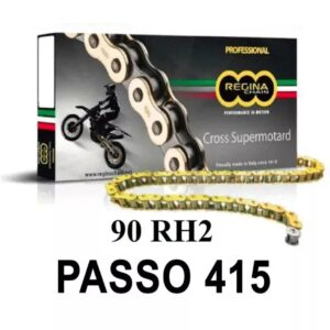 CATENA DI TRASMISSIONE REGINA PASSO 415 130 MAGLIE ORO MOTO CROSS SUPER MOTARD