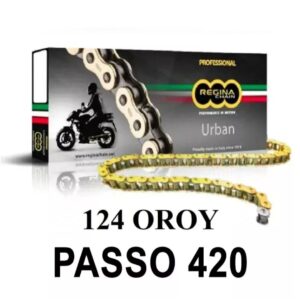 CATENA TRASMISSIONE REGINA PIT BIKE ENDURO PASSO 420 140 MAGLIE