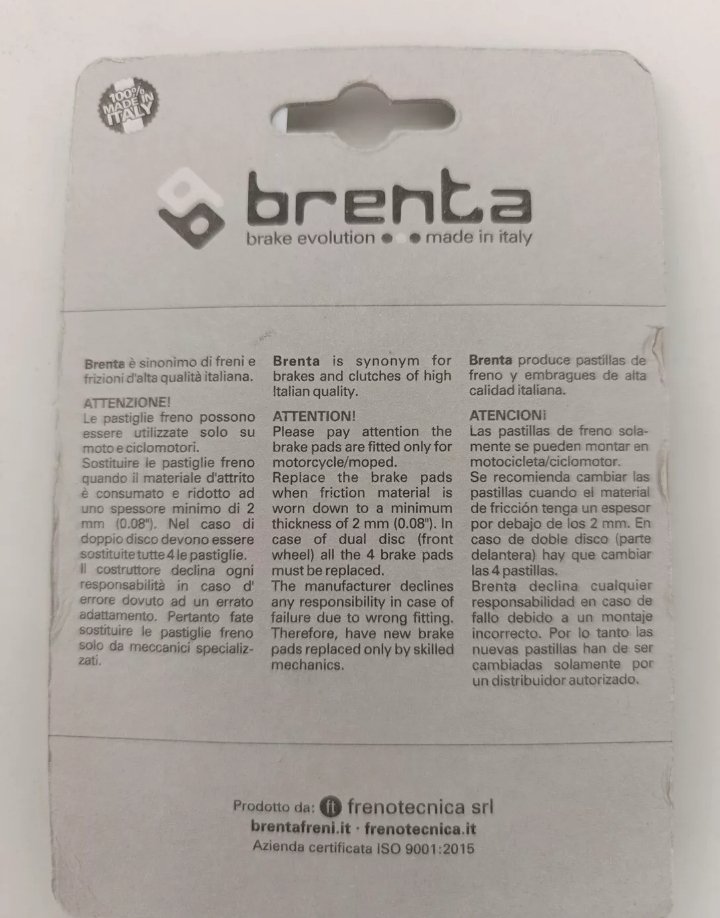 PASTIGLIE FRENO POSTERIORI BRENTA YAMAHA T-MAX 500
2004-2005-2006-2007-2008-2009 - immagine 2