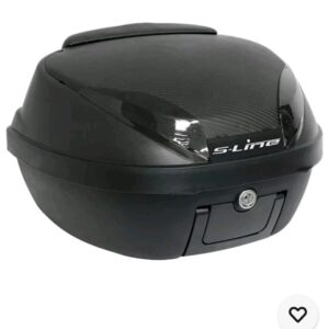 Bauletto S-Line 42L Nero Opaco Carbonio 40x49x31 Piastra, Schienalino e Maniglia e anche chiavi