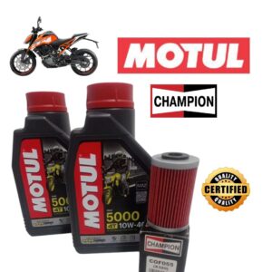 KIT TAGLIANDO KTM 125 Duke 2017-2018-2019 OLIO MOTUL 5000  FILTRI OLIO