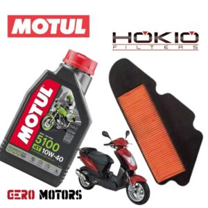 kit tagliando kymco ability 50 2006-2007 olio motul 5100 filtro aria