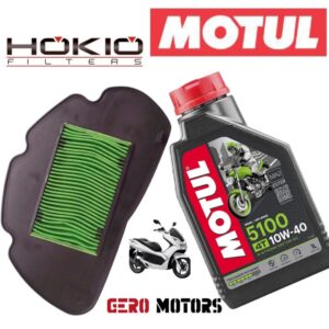 kit tagliando honda cpx 1252010-2011-2012 filtro aria olio motul 5100 10w40